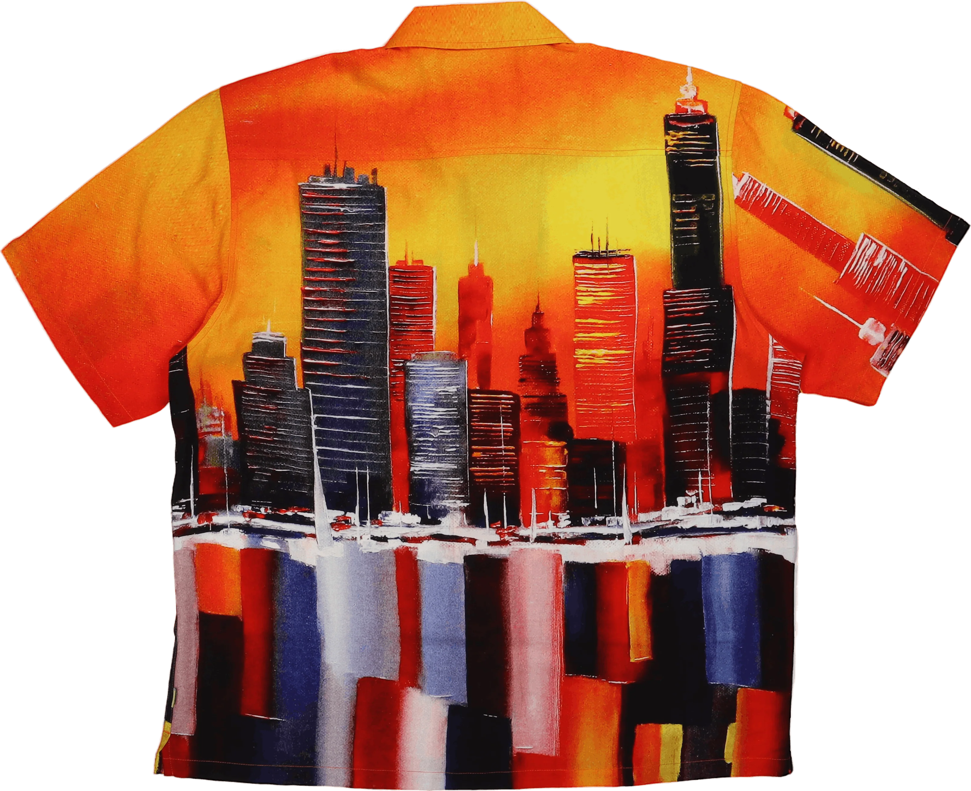 Concrete Jungle S/s Woven Top Orange - Image 3