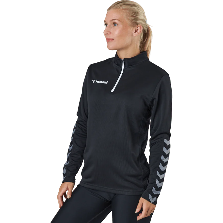 Hmlauthentic Half Zip Sweatshi Black/white - Image 2