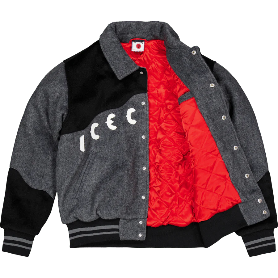 Western Varsity Jacket Grey - Image 3