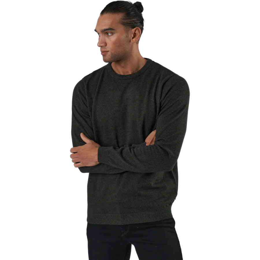 Jjebasic Knit Crew Neck Forest Night - Image 2