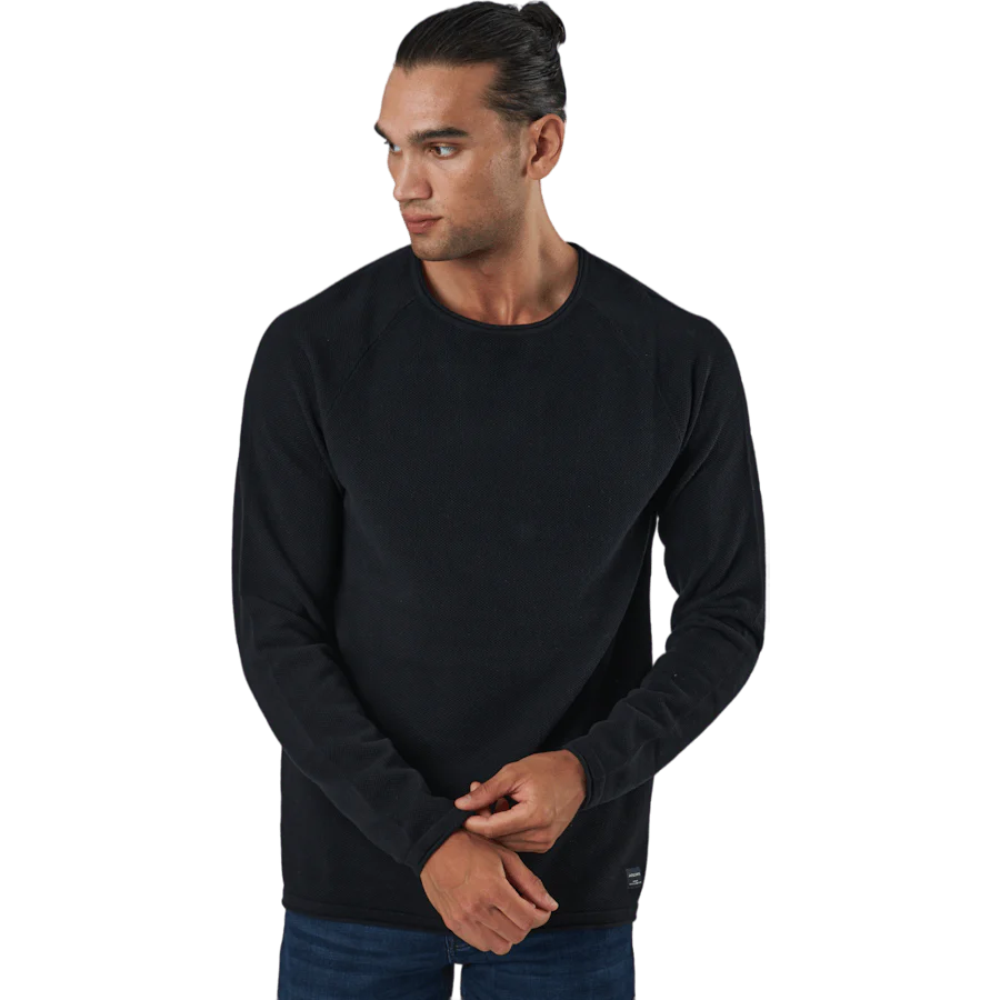 Jjehill Knit Crew Neck Black