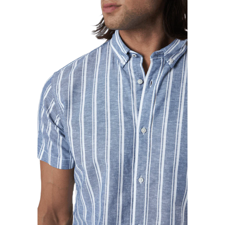 Summer Stripe Shirt S/s Blå - Image 4