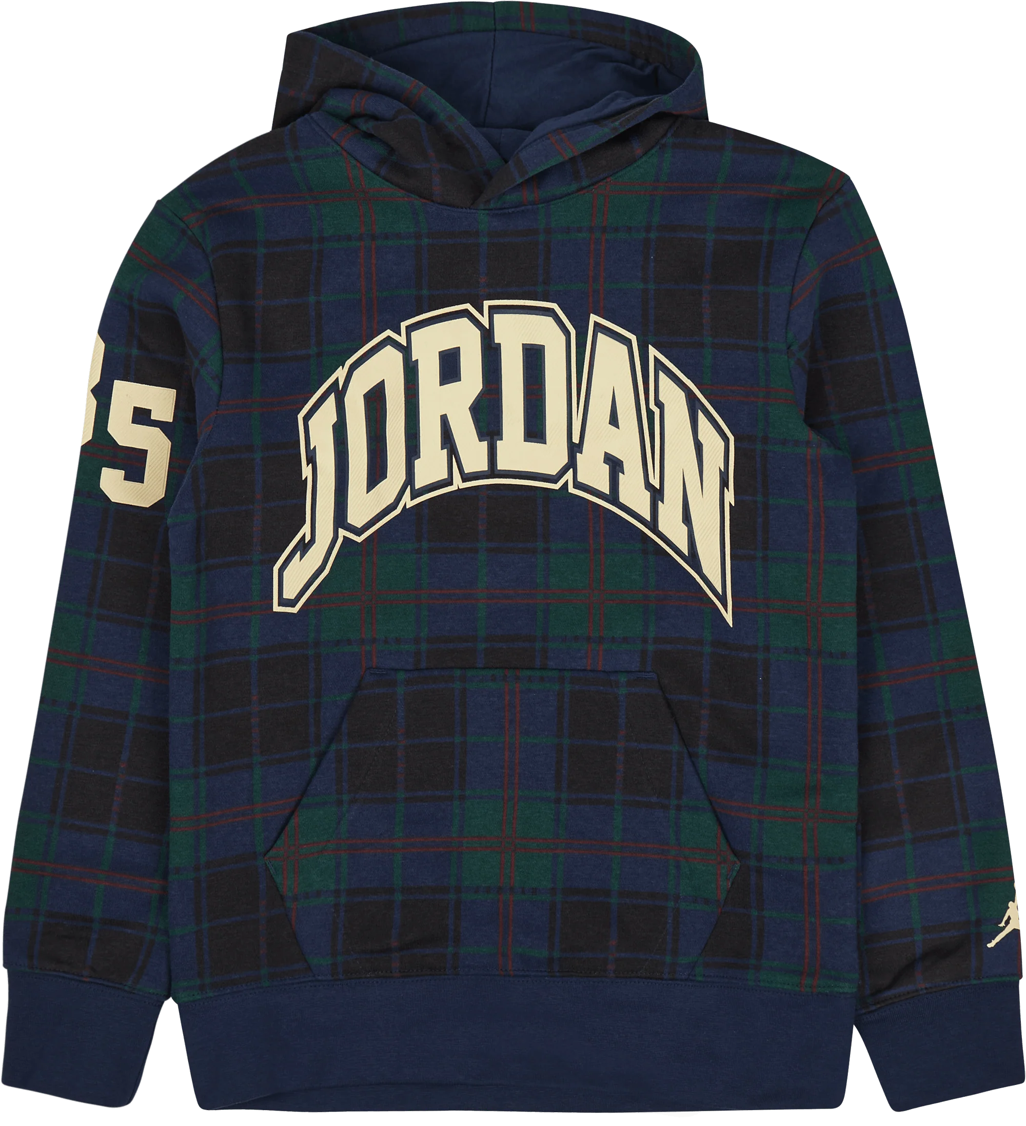 Jdb Essentials Plaid Po Hoodie Obsidian