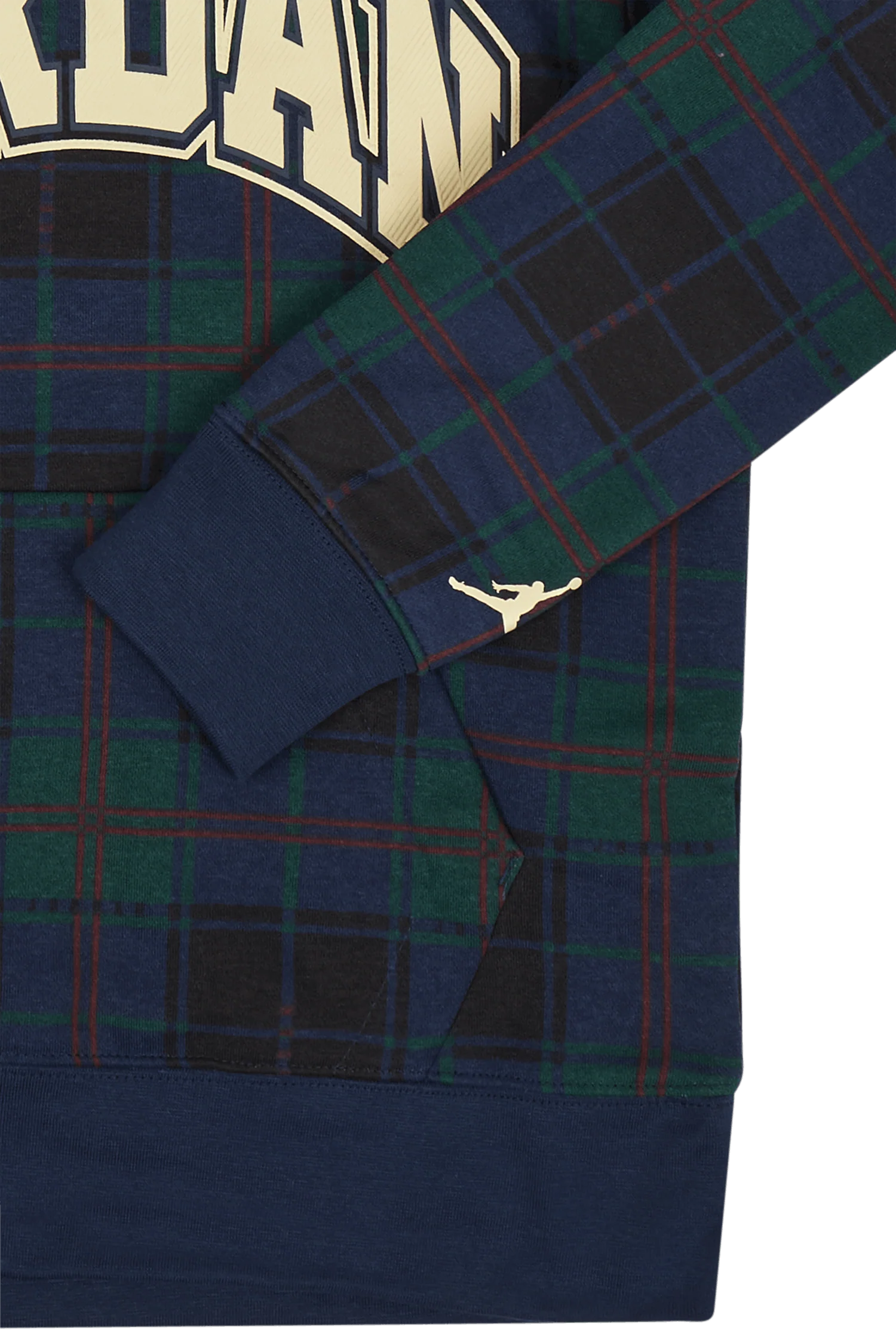 Jdb Essentials Plaid Po Hoodie Obsidian - Image 4