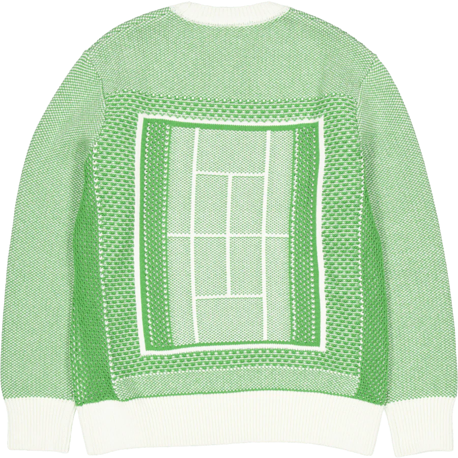 Tennis Court Graphic Jacquard  Billiard Green/flour - Image 2