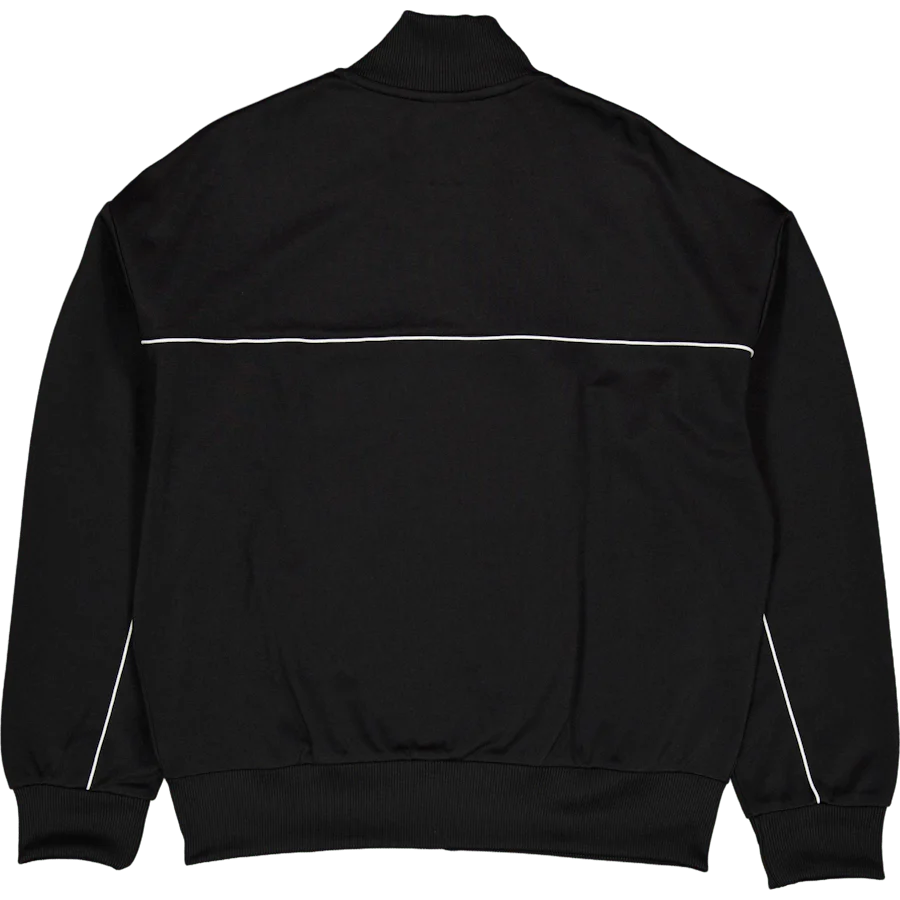 Trim Accent Zipped Sweatshirt Black - Image 2