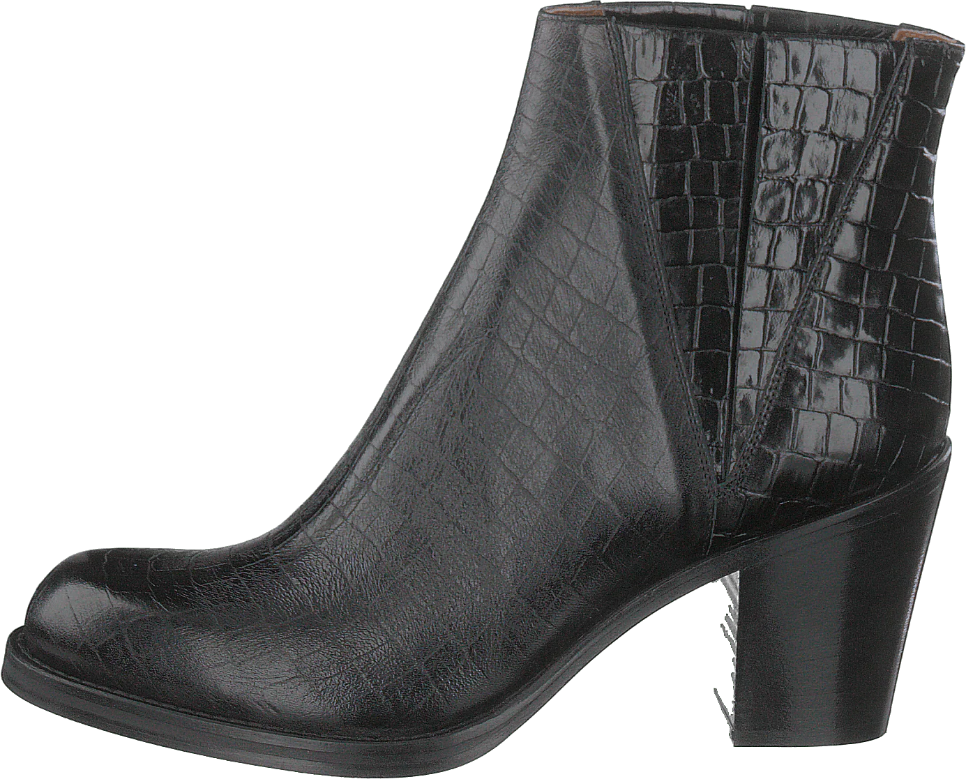 Luisa High Croco Black