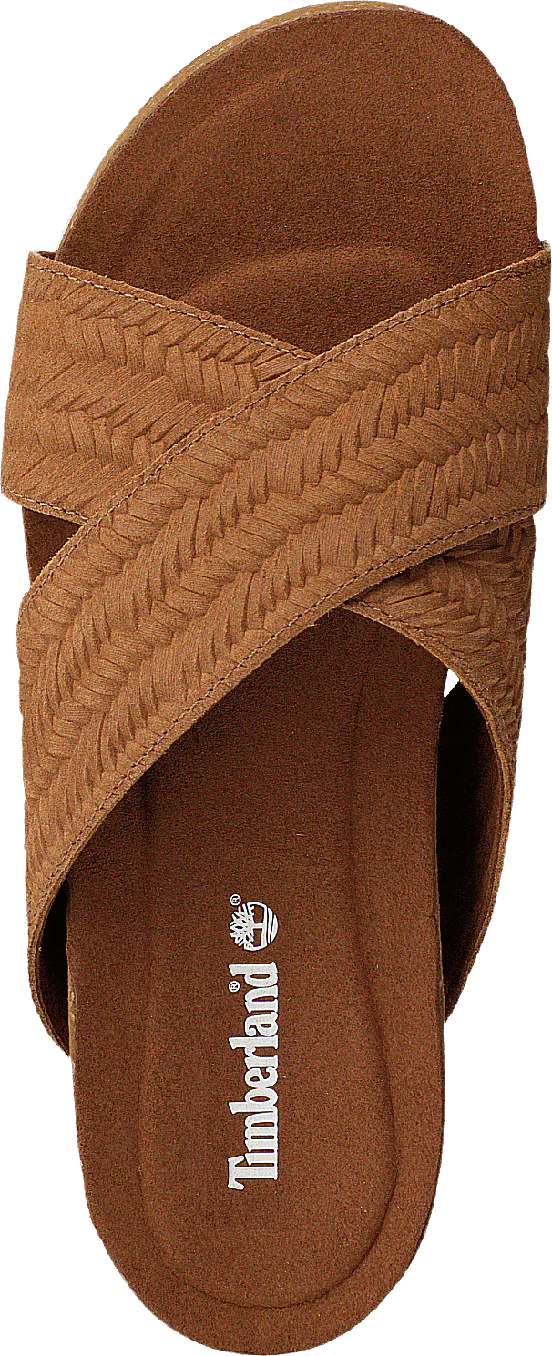 Malibu Waves Cross Slide Rust Embossed Suede - Image 6