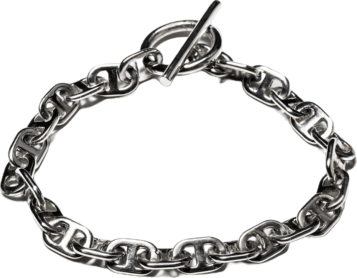 Chain Link Bracelet 7mm Silver 925