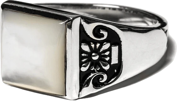 Collegiate Ring Blank Silver 925/mother Of Pearl - Image 2