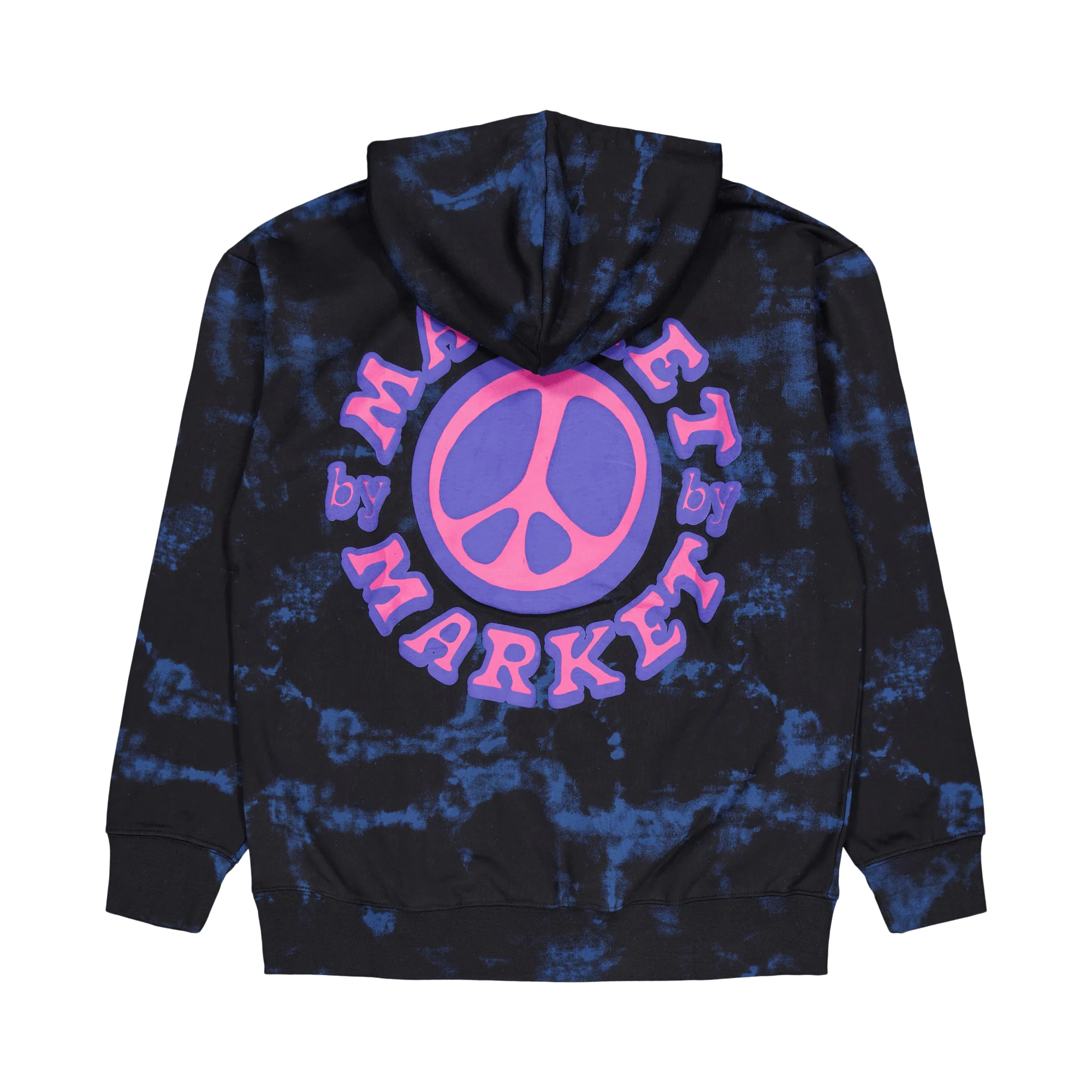 Cali Peace Tie-dye Hoodie Navy Smoke Tie-dye - Image 3