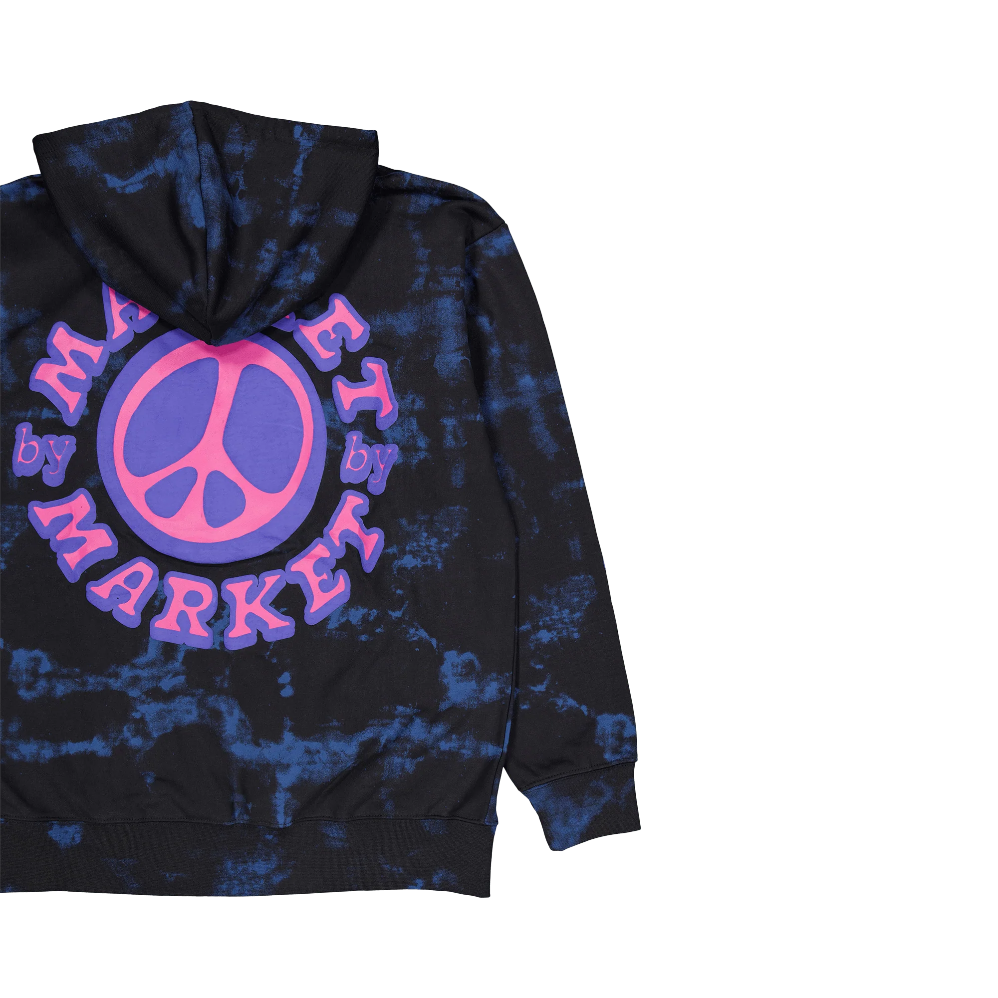 Cali Peace Tie-dye Hoodie Navy Smoke Tie-dye - Image 4