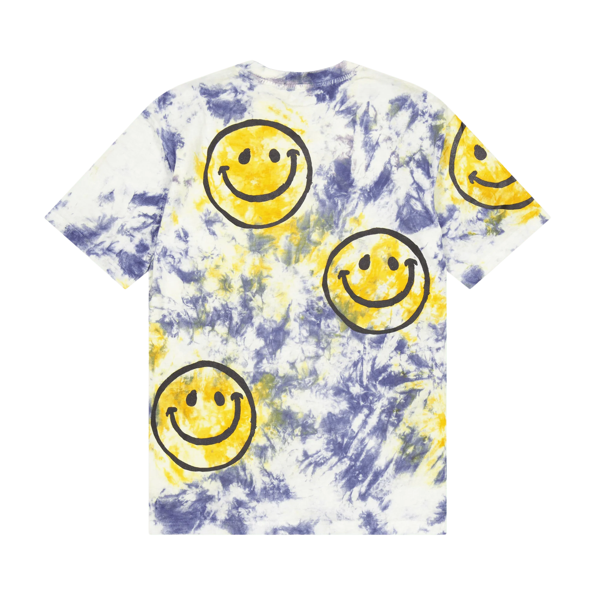 Smiley Sun Dye Tshirt Yellow Blue Tie-dye - Image 2