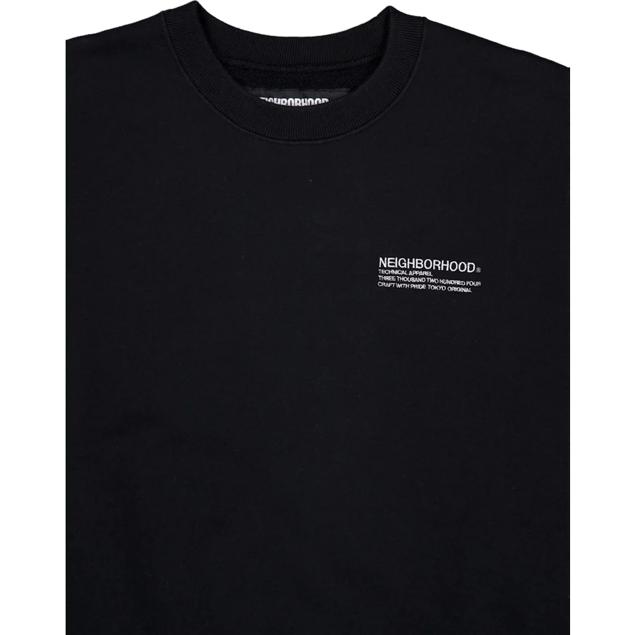 Plain Sweat Shirt Ls Black - Image 3