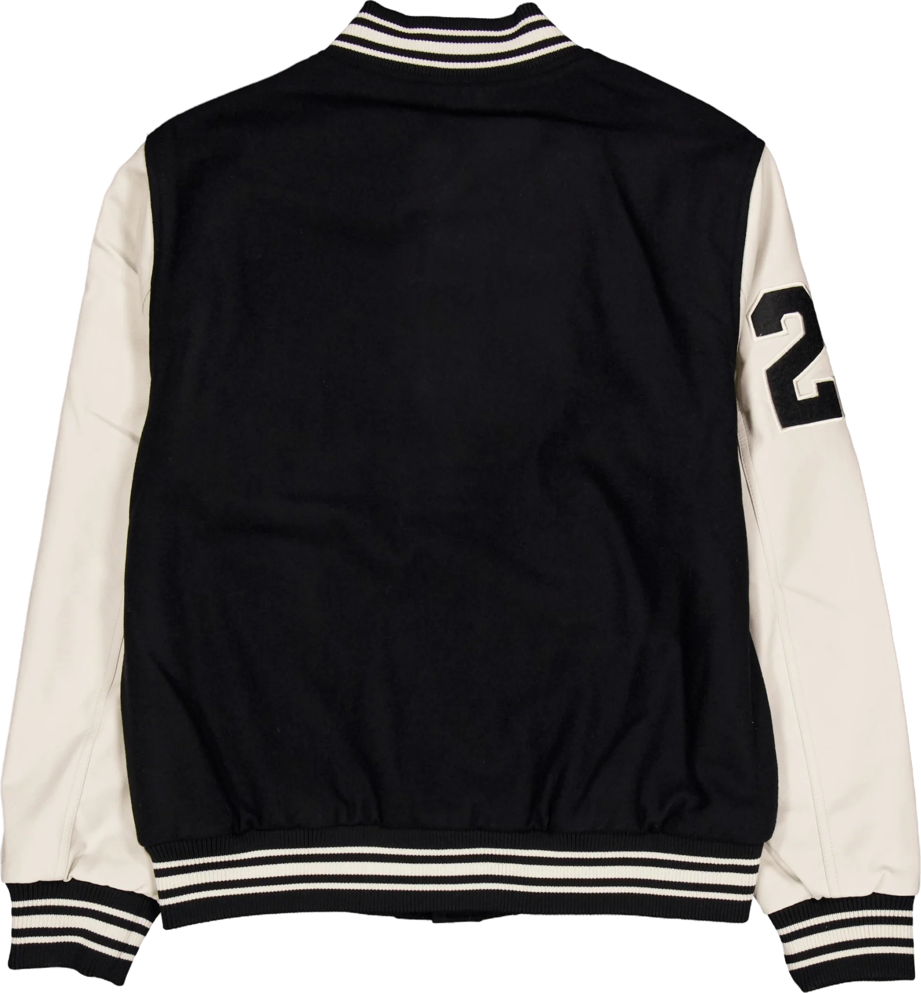 Ne Script Logo Varsity Jacket Blkofw - Image 2