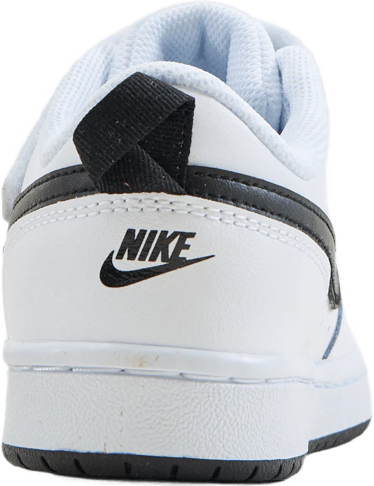 Court Borough Low 2 Little Kids' Shoes WHITE/BLACK - Image 2