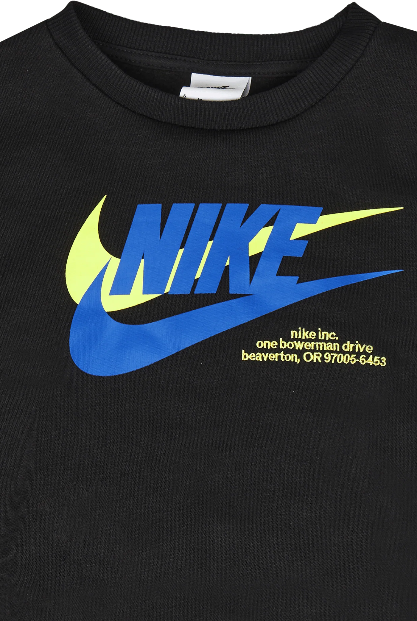 Nkn N Nsw Hbr Icon Flc Crew Black - Image 3