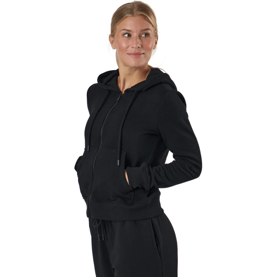 Onlfeel Life L/s Zip Hood Swt Black - Image 2