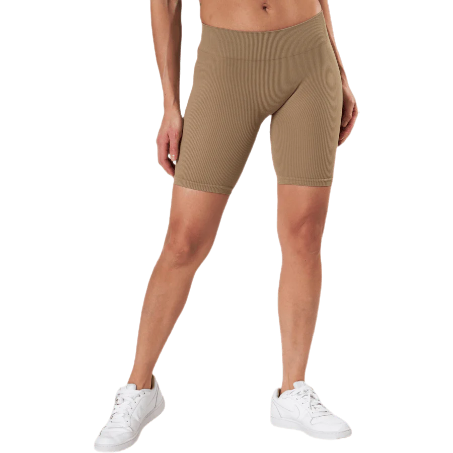Vicky Rib Seamless Shorts Beige