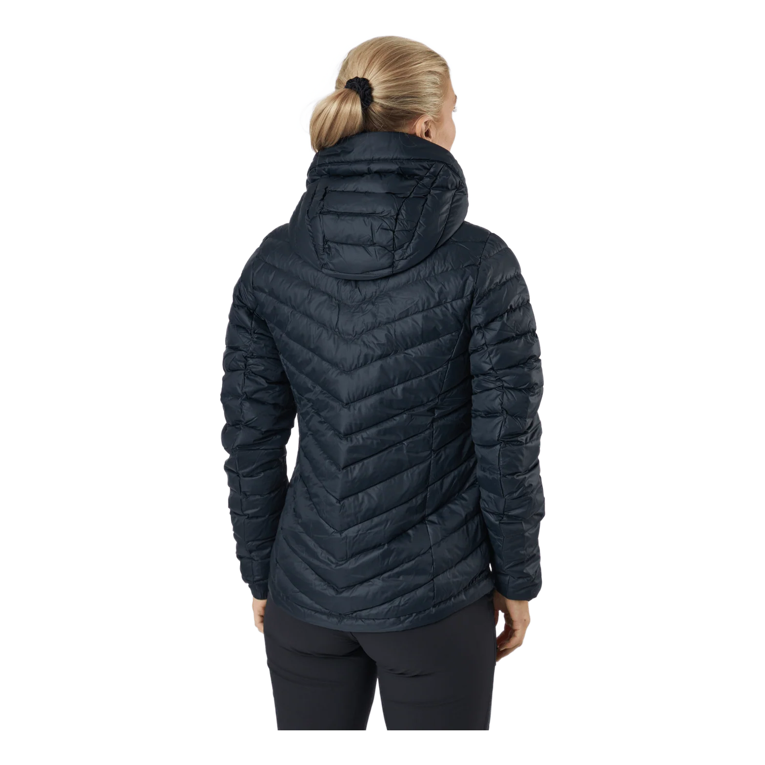 W Frost Down Hood Jacket Black - Image 3