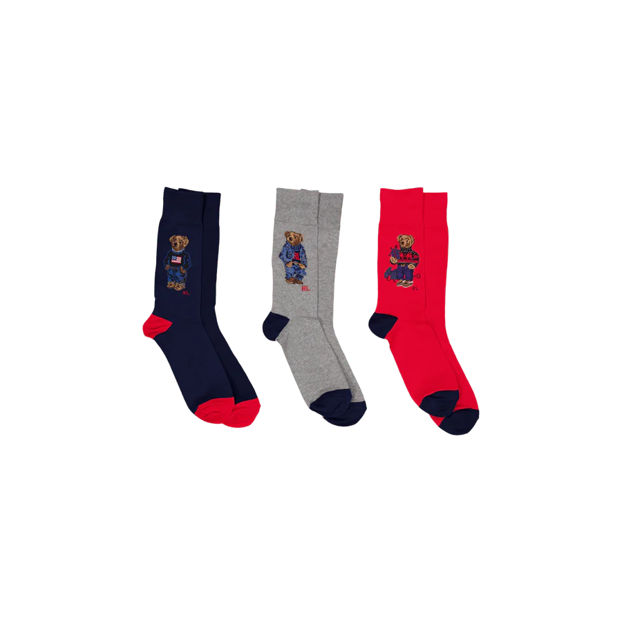 Polo Ralph Lauren 4-pack Giftbox Bear Socks 001 Gb 3 Bears - Image 2