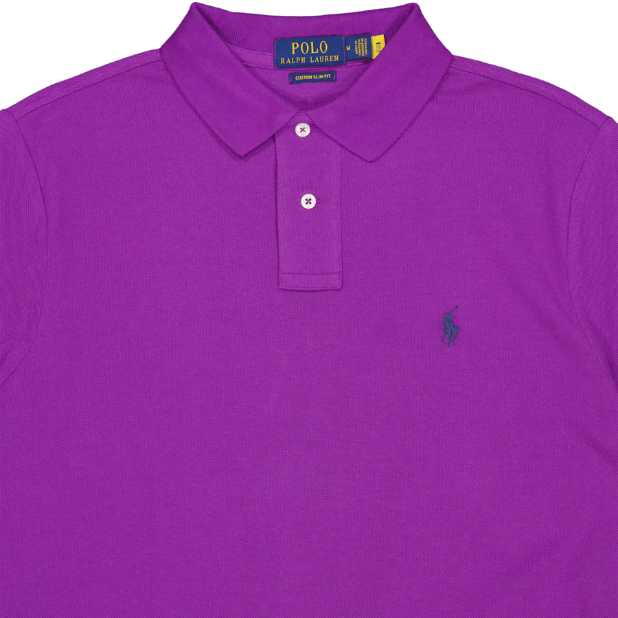 Custom Slim Fit Mesh Polo Shirt Paloma Purple - Image 3