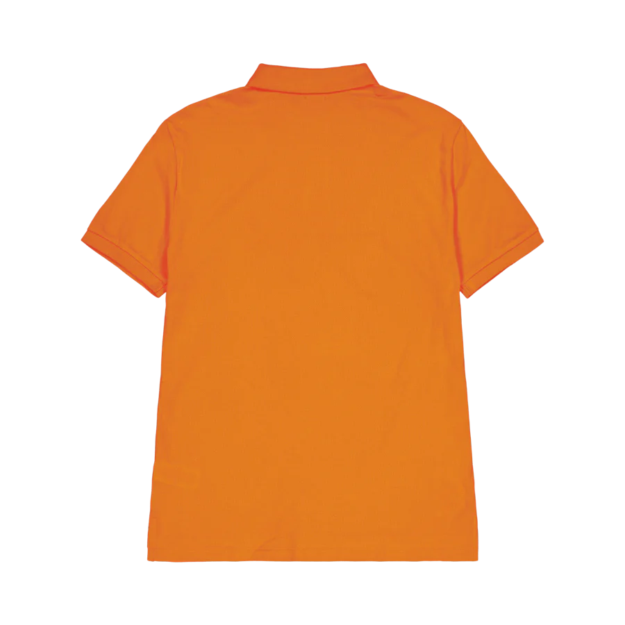 Custom Slim Fit Mesh Polo Shirt Sailing Orange - Image 2