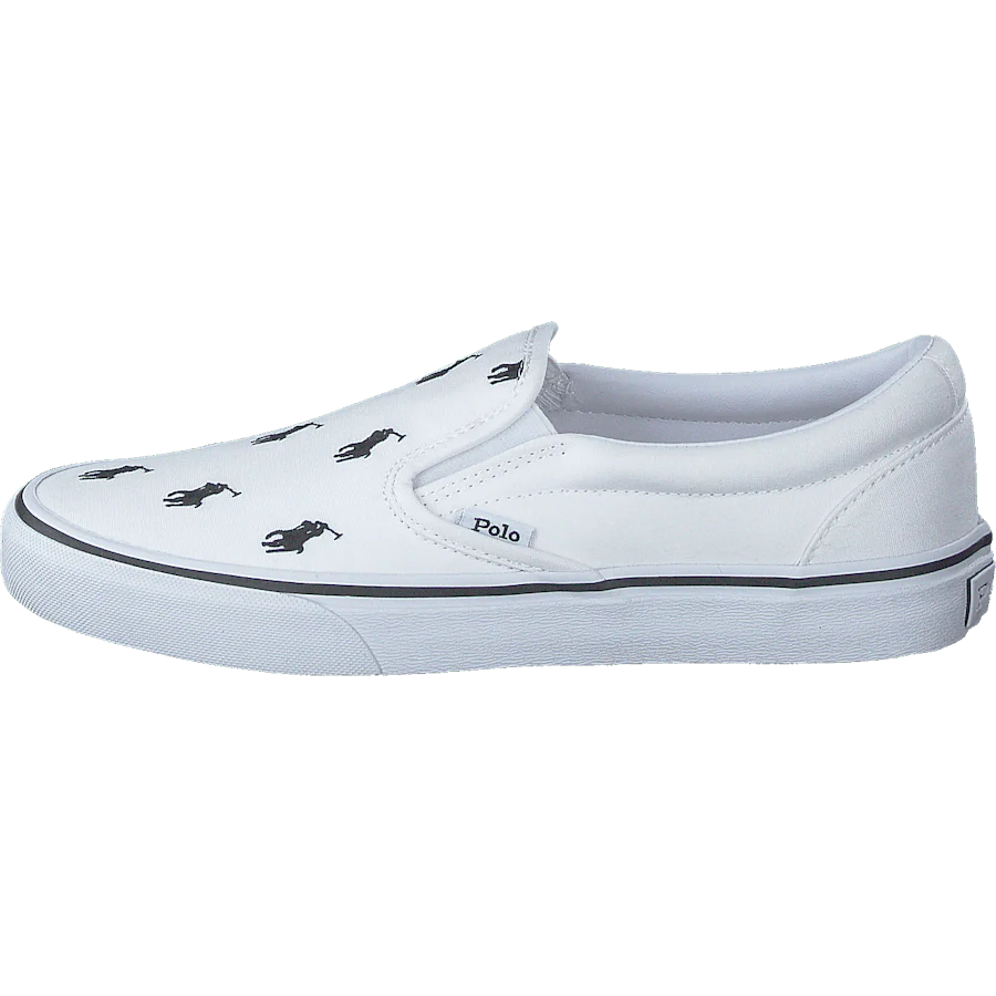 Keaton Allover Pony Slip-On Sneaker White/Black