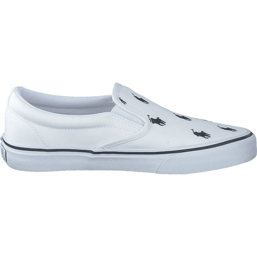 Keaton Allover Pony Slip-On Sneaker White/Black - Image 2