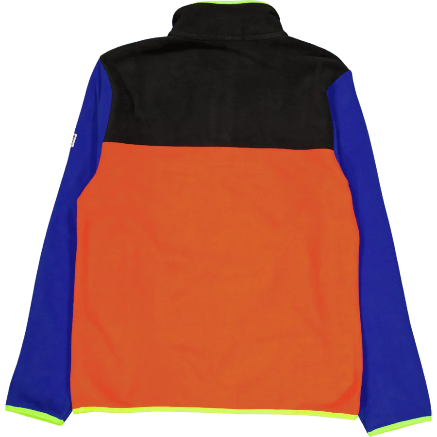 Color-Blocked Brushed Fleece Pullover Elite Orange Multi - Image 2