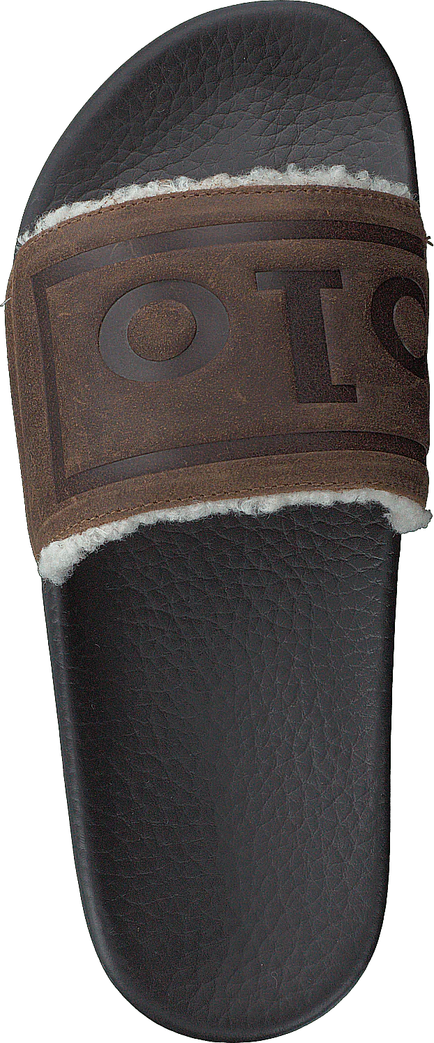Faux-Shearling-Lined Suede Slide Snuff - Image 6