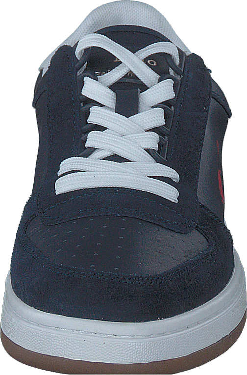 Court Leather-Suede Sneaker Newport Navy / RL2000 Red PP - Image 4