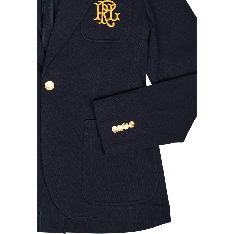 Women's Blazer With Embroidere Blue - Image 4