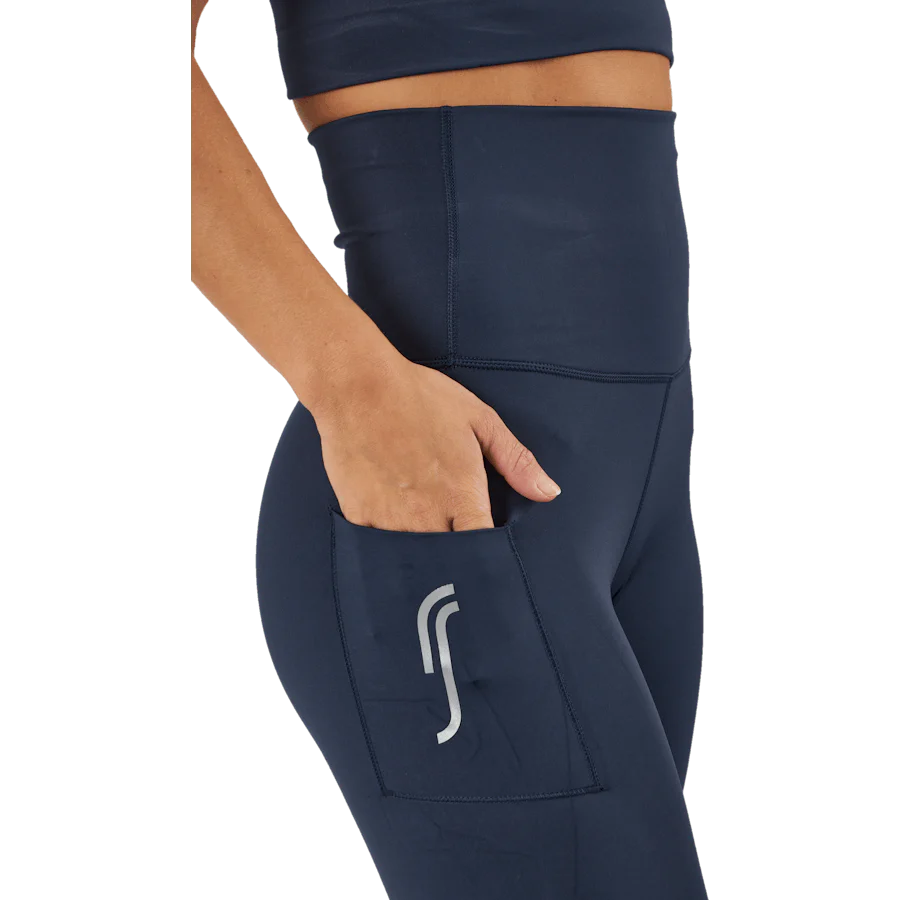 High Waist Tights - Side Pocke Dark Blue - Image 5