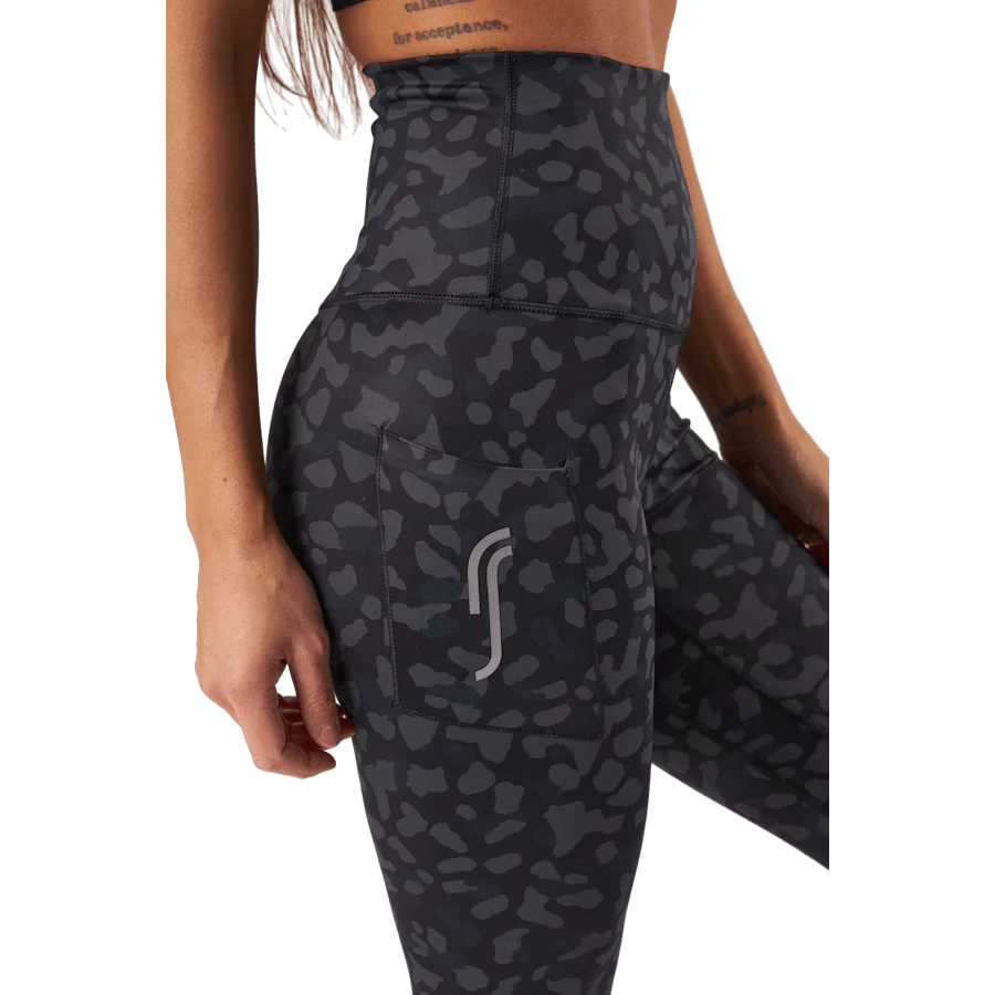 High Waist Tights - Side Pocke Leopard - Image 4