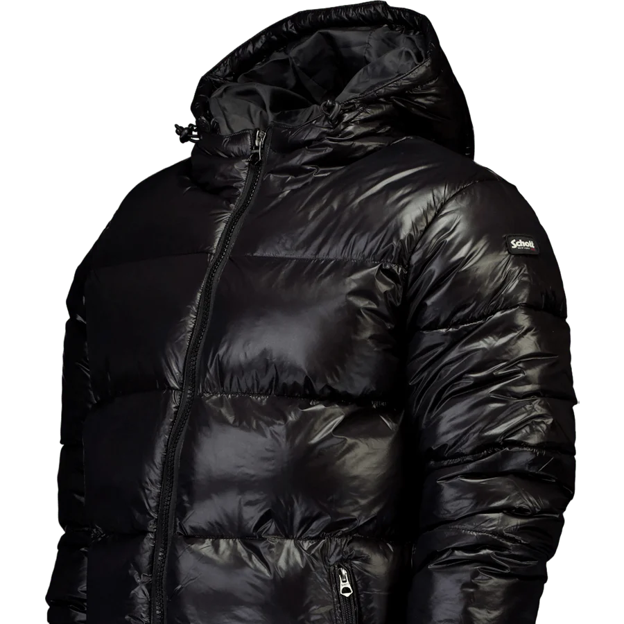 Doudoune Brillante A Capuche S Black - Image 3