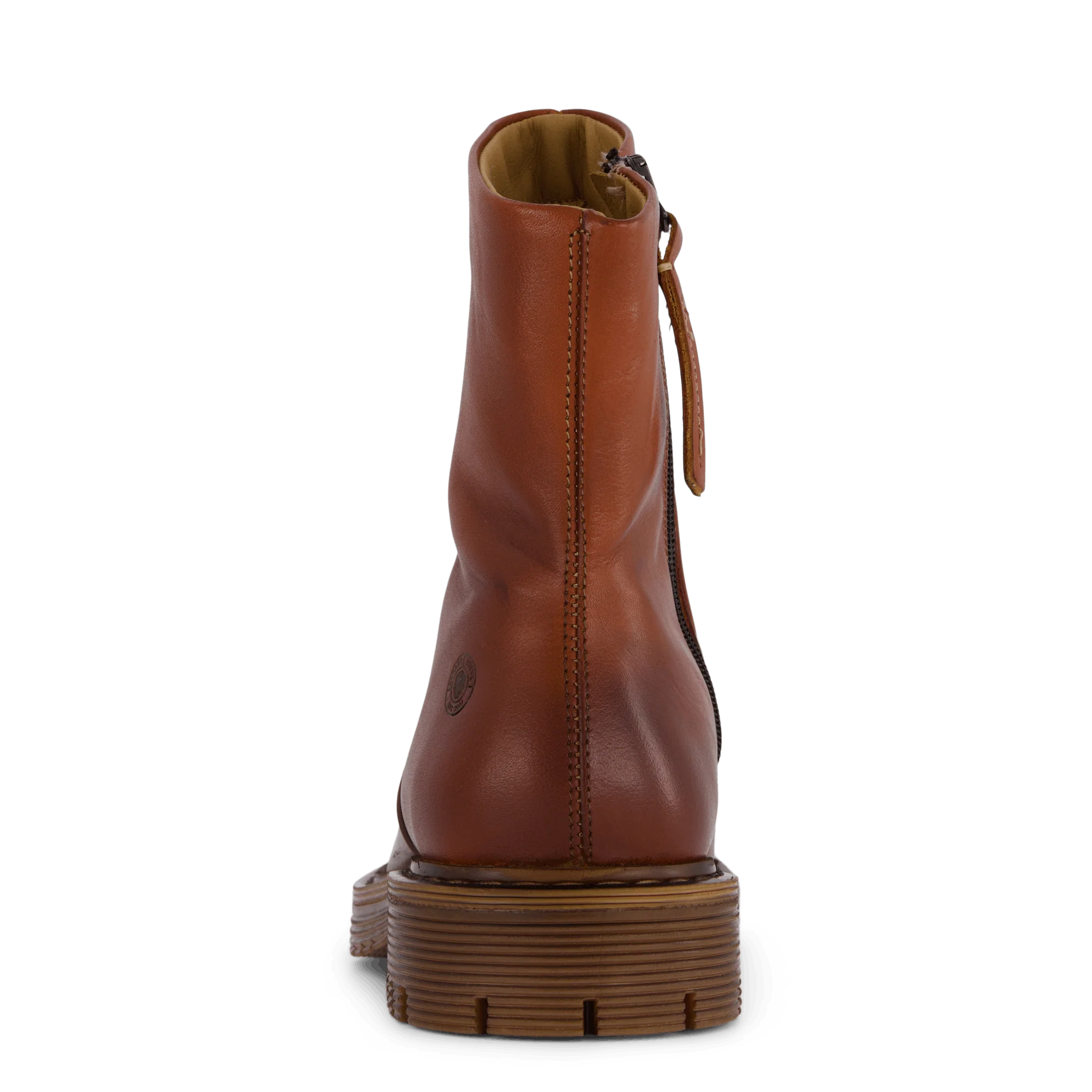 Solid W Leather Shoe Cognac - Image 2