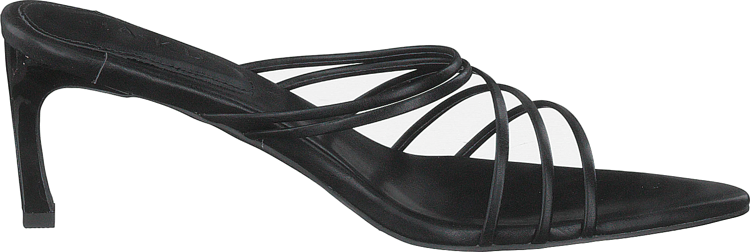 Strappy Pointy Sandals Black - Image 2