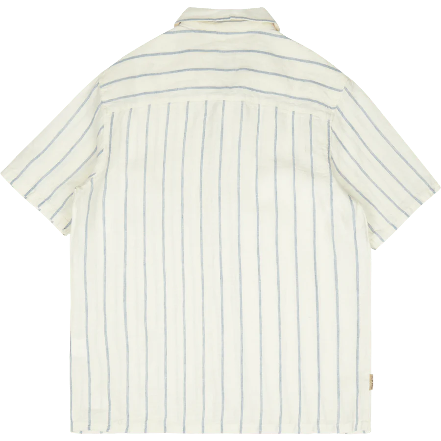 Camp Collar Ss Linen Shirt Print - Image 2
