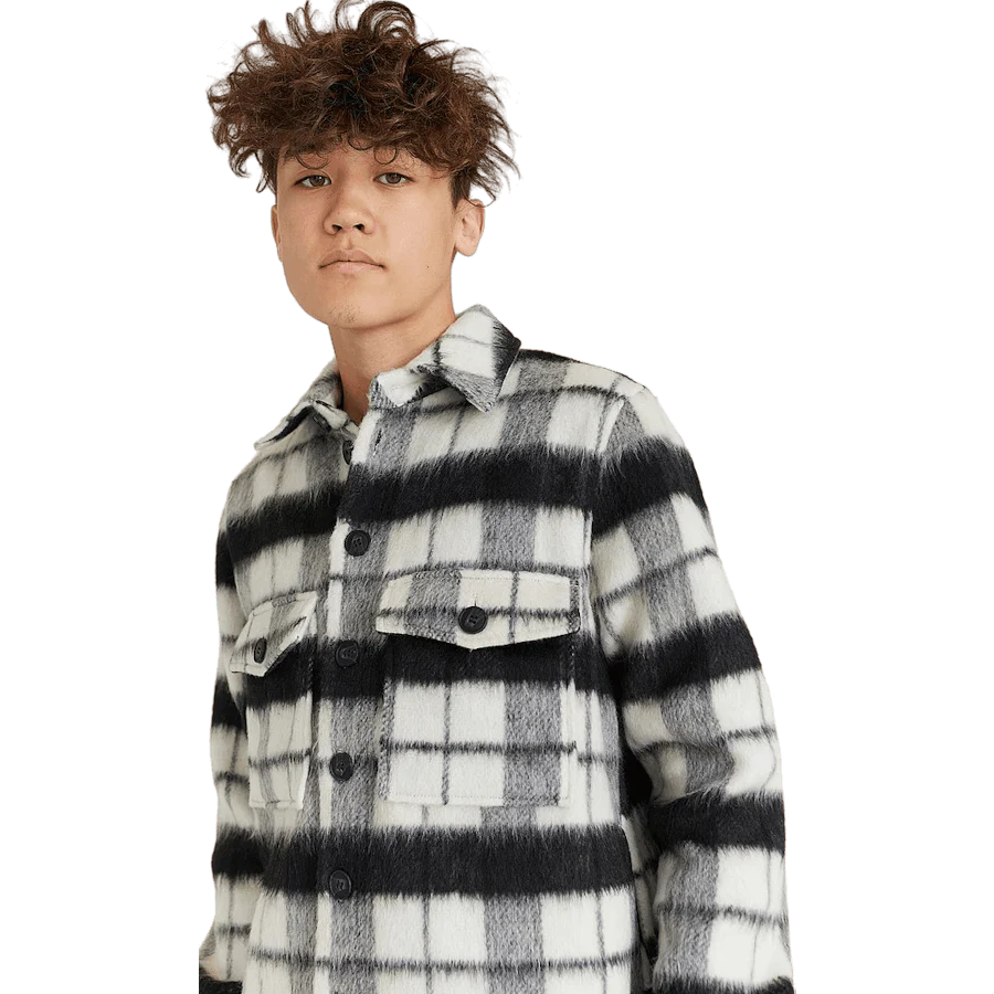 Checked Overshirt Black/white - Image 3