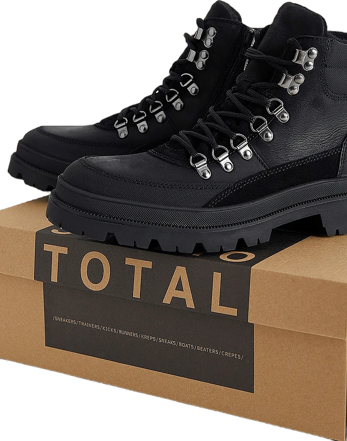 Chunky Hiking Boot Black - Image 5