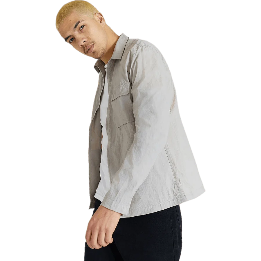Nylon Overshirt Greige - Image 3
