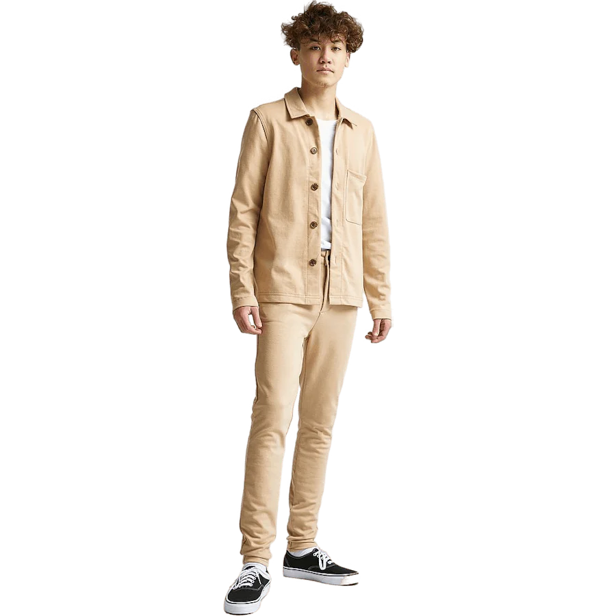 Soft Relaxed Overshirt Beige - Image 2
