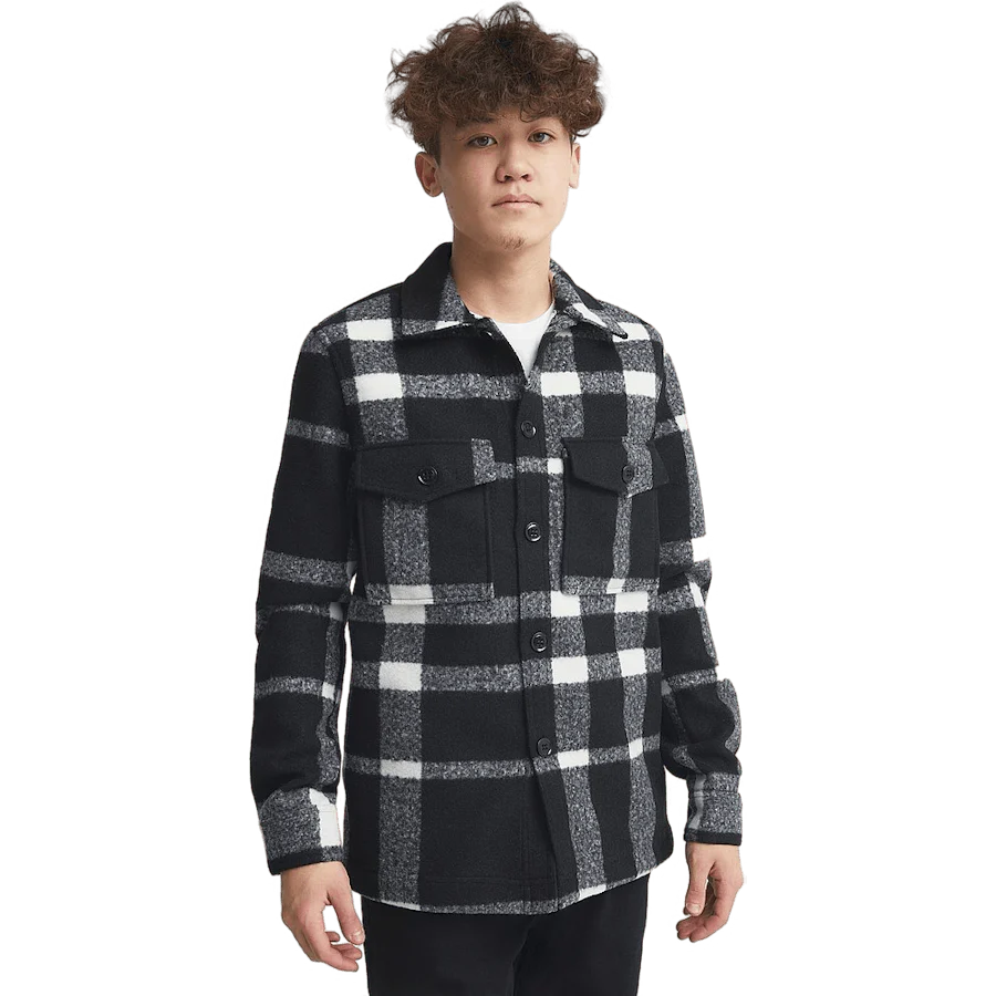 Studio Check Overshirt Black/white