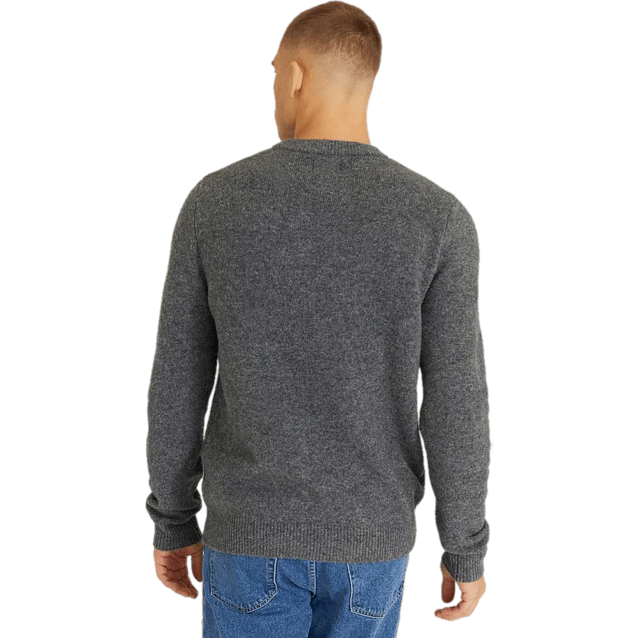 Woolblend Crew Dark Greymelange - Image 2
