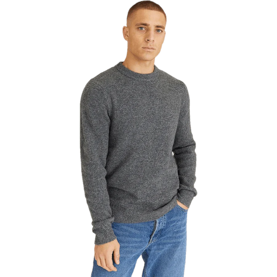 Woolblend Crew Dark Greymelange - Image 5