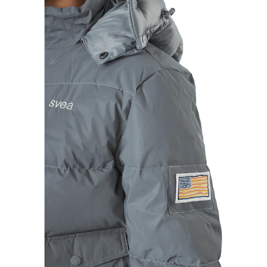 W. Hooded Reflective Puffer Ja Silver - Image 5