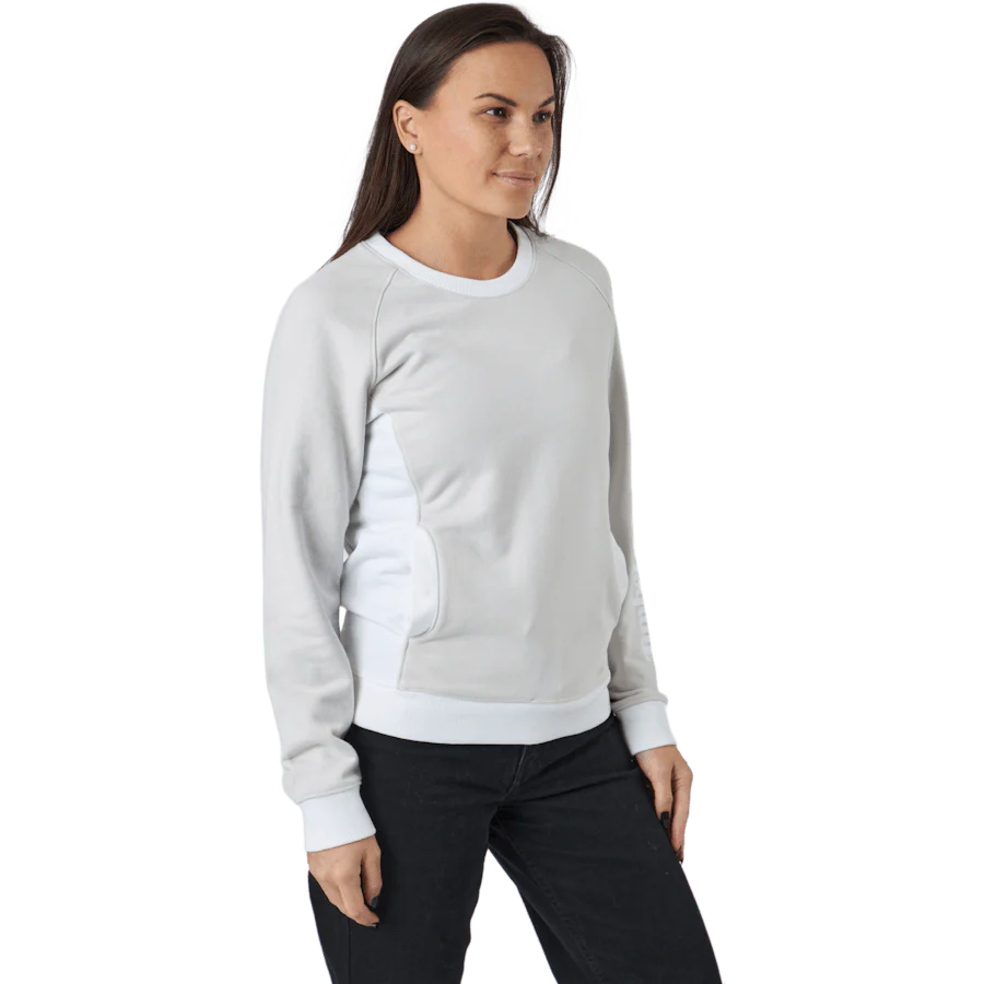 Linear Logo Sleeve Crew White Sand - Image 2