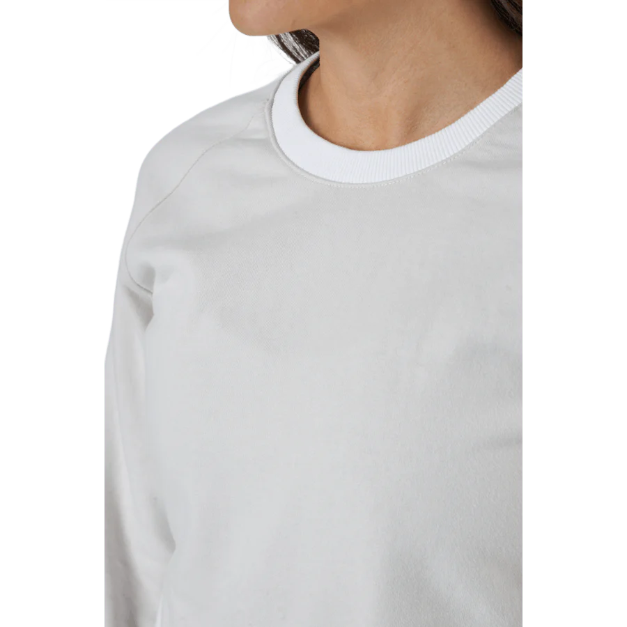 Linear Logo Sleeve Crew White Sand - Image 4