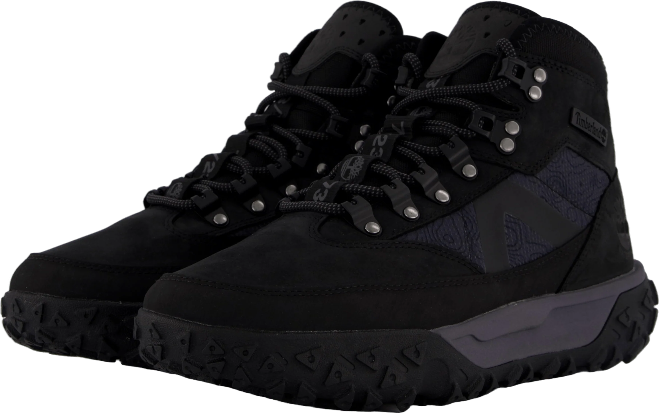 Mid Lace Up Waterproof Hiking  Jet Black - Image 2